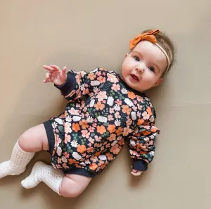 Oversized Cozy Romper - Harvest Bloom