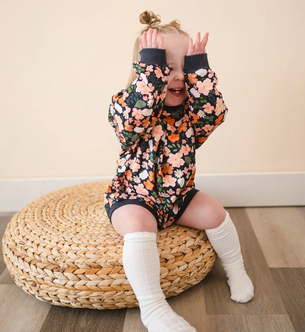 Oversized Cozy Romper - Harvest Bloom