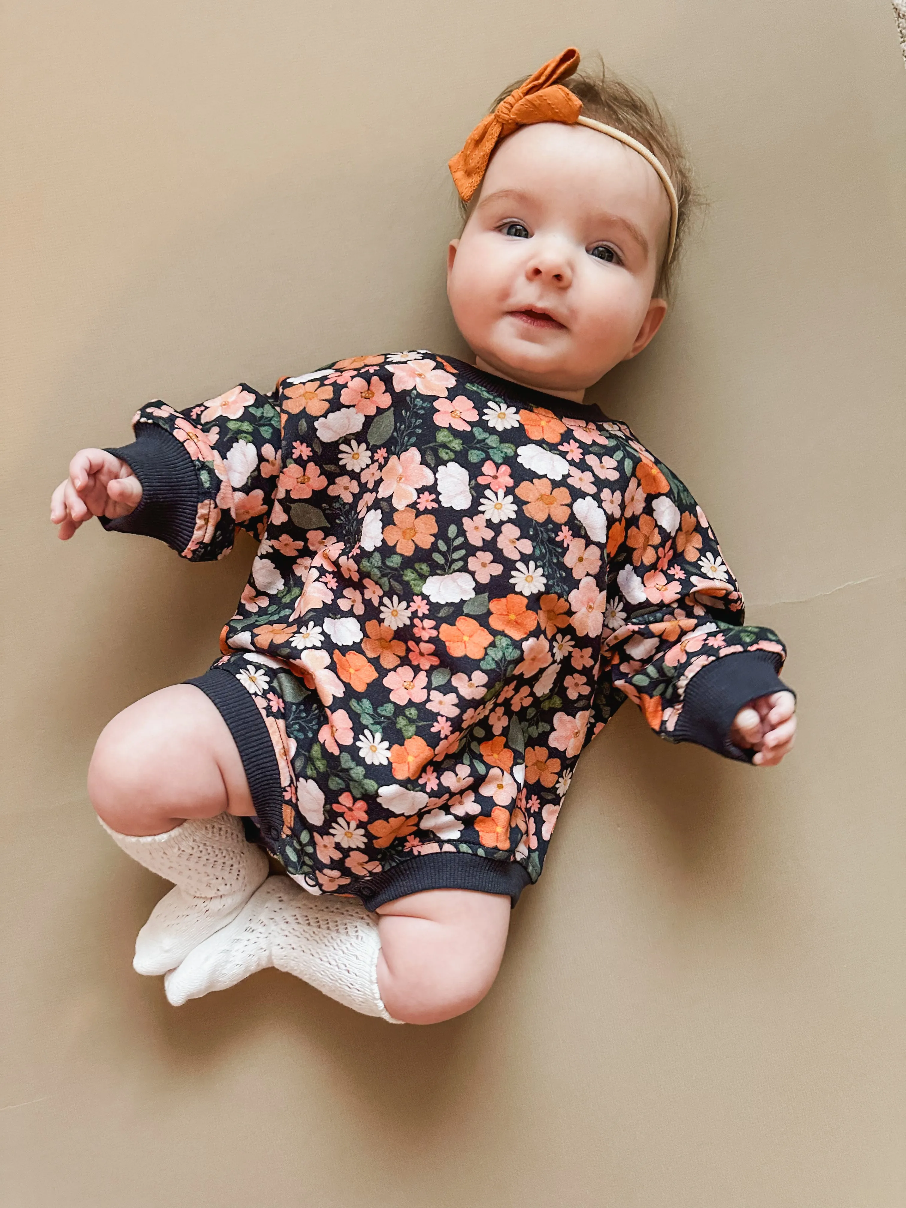 Oversized Cozy Romper - Harvest Bloom