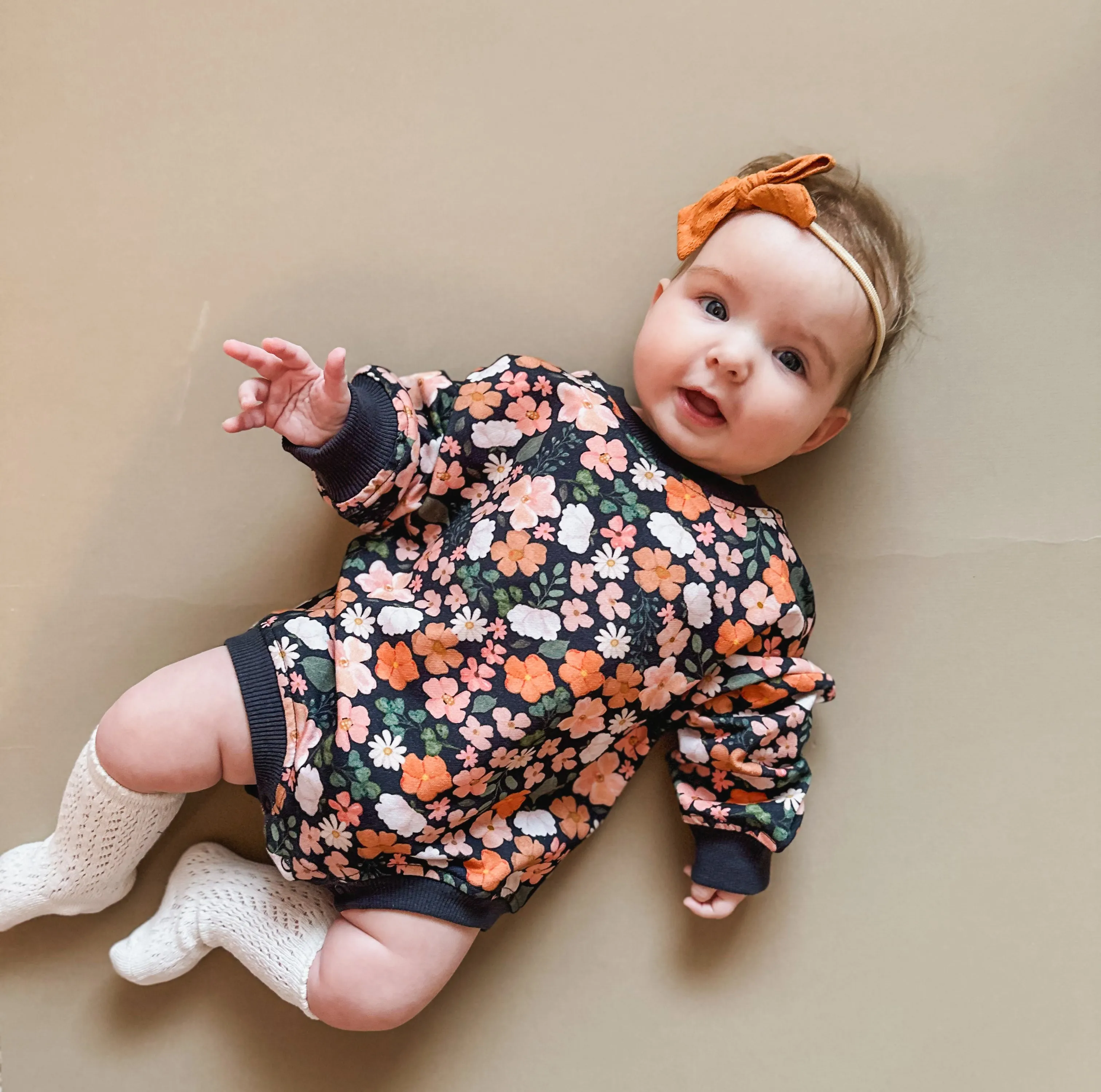 Oversized Cozy Romper - Harvest Bloom