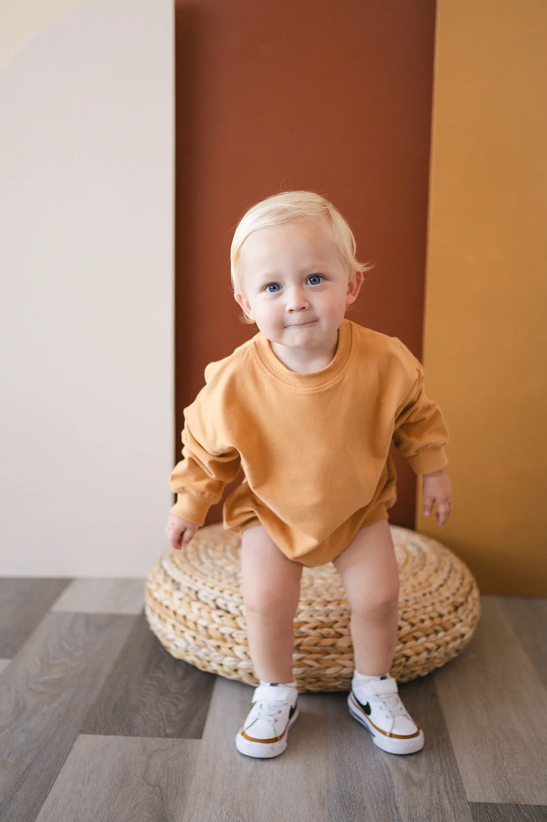 Oversized Cozy Romper - Marigold