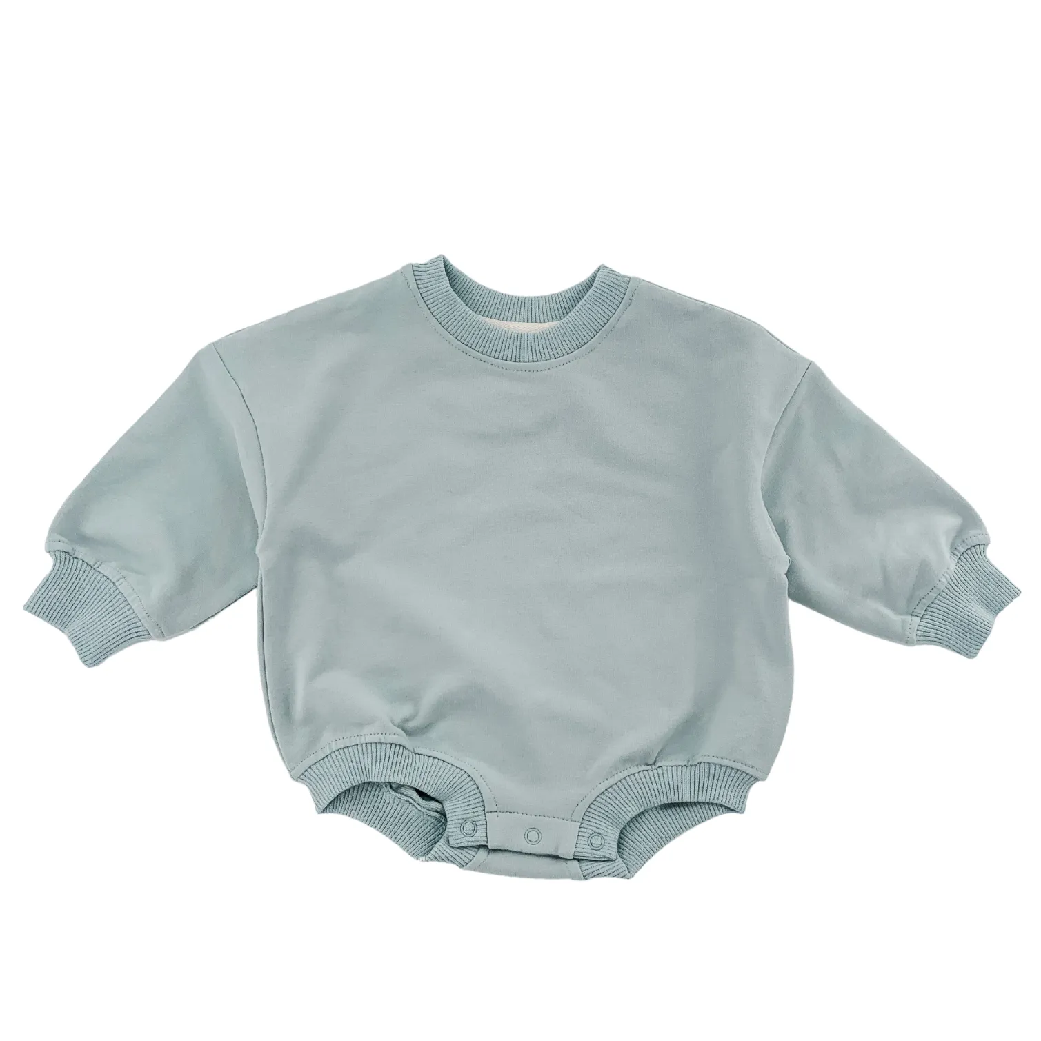 Oversized Cozy Romper - Mint Blue