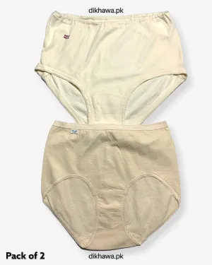 Pack of 2 Imported Stocklot Branded Cotton Panty Stretchable Cotton Lace Panty 2021