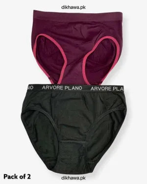 Pack of 2 Imported Stocklot Branded Cotton Panty Stretchable Cotton Lace Panty 2021