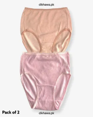 Pack of 2 Imported Stocklot Branded Cotton Panty Stretchable Cotton Lace Panty 2021