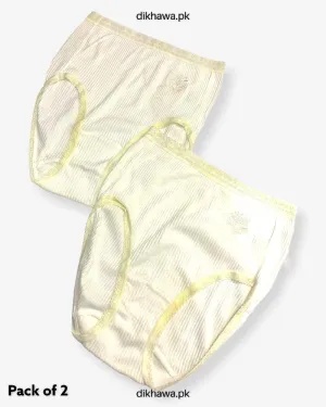 Pack of 2 Imported Stocklot Branded Cotton Panty Stretchable Cotton Lace Panty 2021