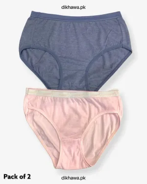 Pack of 2 Imported Stocklot Branded Cotton Panty Stretchable Cotton Lace Panty 2021