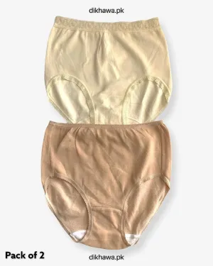 Pack of 2 Imported Stocklot Branded Cotton Panty Stretchable Cotton Lace Panty 2021
