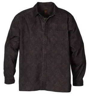 Paisley Print Fine-Wale Corduroy Shirt - Tall