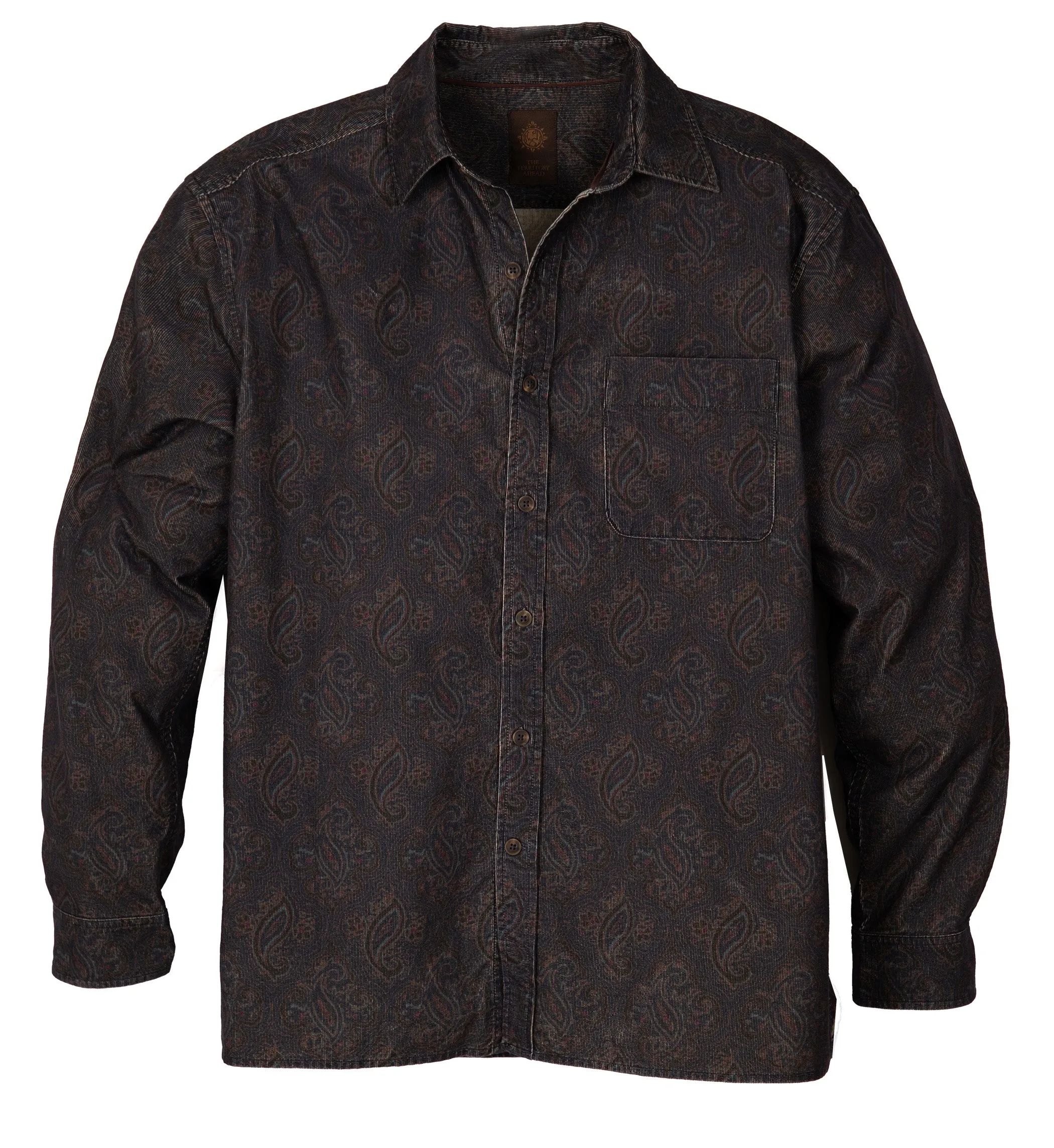 Paisley Print Fine-Wale Corduroy Shirt - Tall