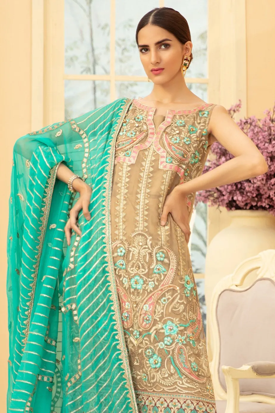 Pakistani Chiffon Latest Collection for Wedding Party #Y6079
