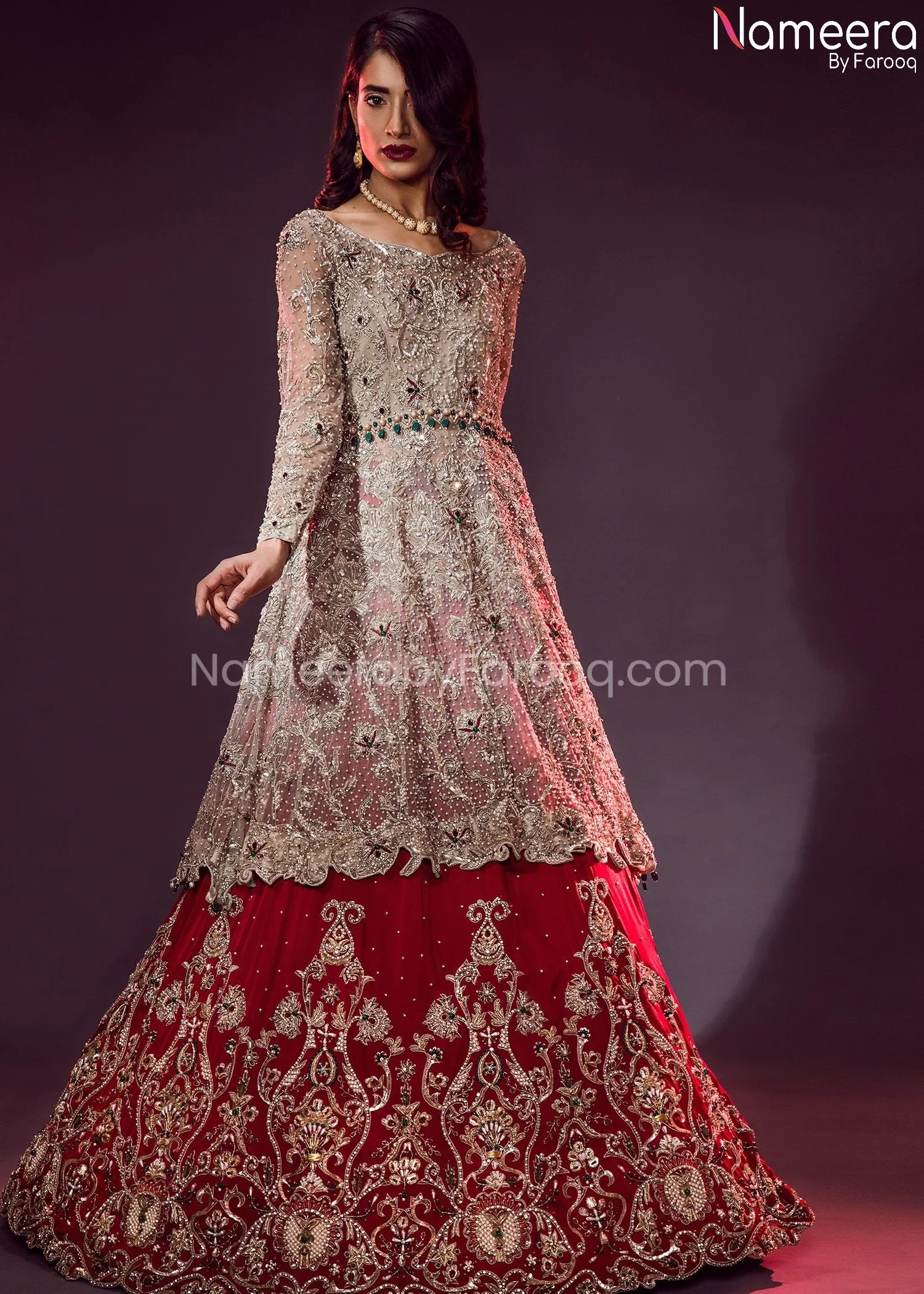 Pakistani Peplum Dress for Bridal Online 2021 #BB267