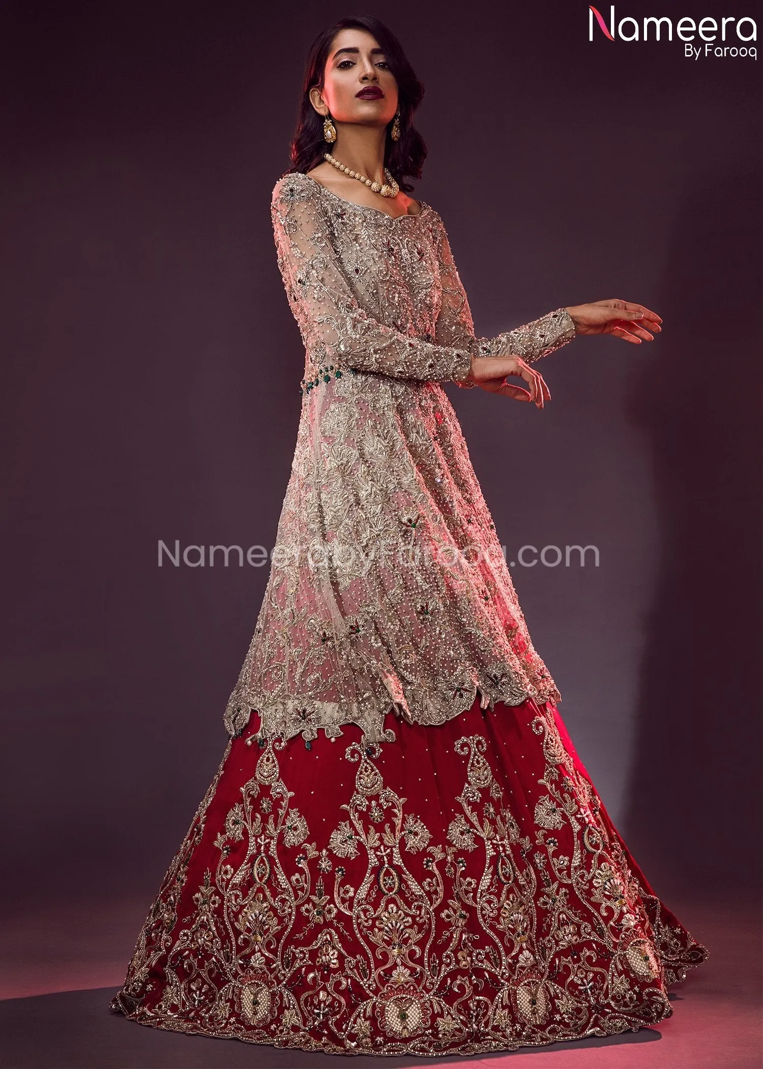 Pakistani Peplum Dress for Bridal Online 2021 #BB267