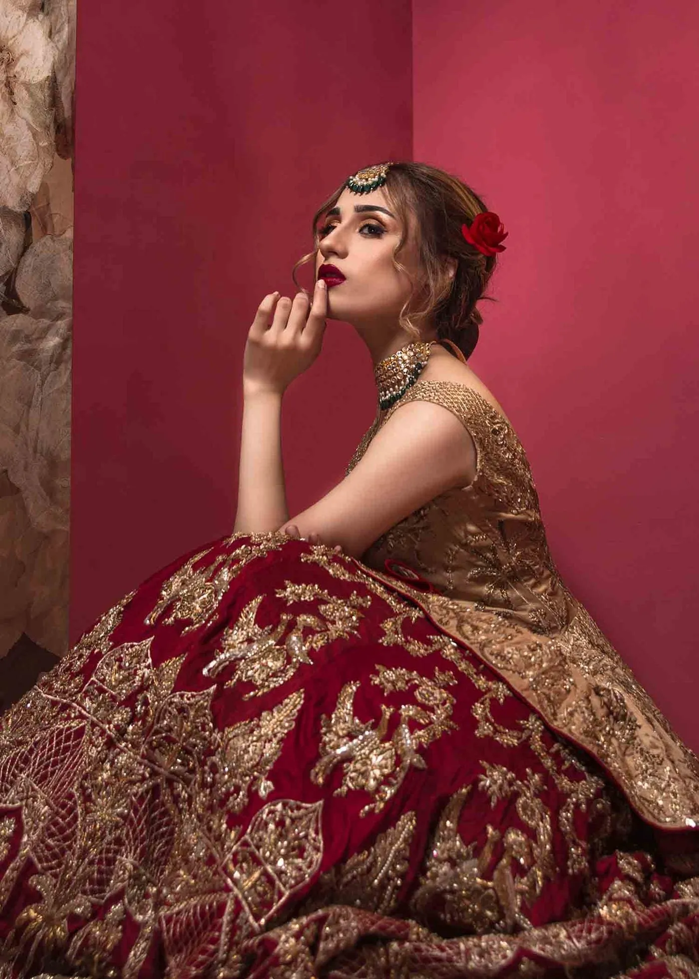 Pakistani Peplum Dress with Lehenga for Wedding #BR171