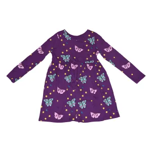 Papillon Long Sleeve Dress in Grape