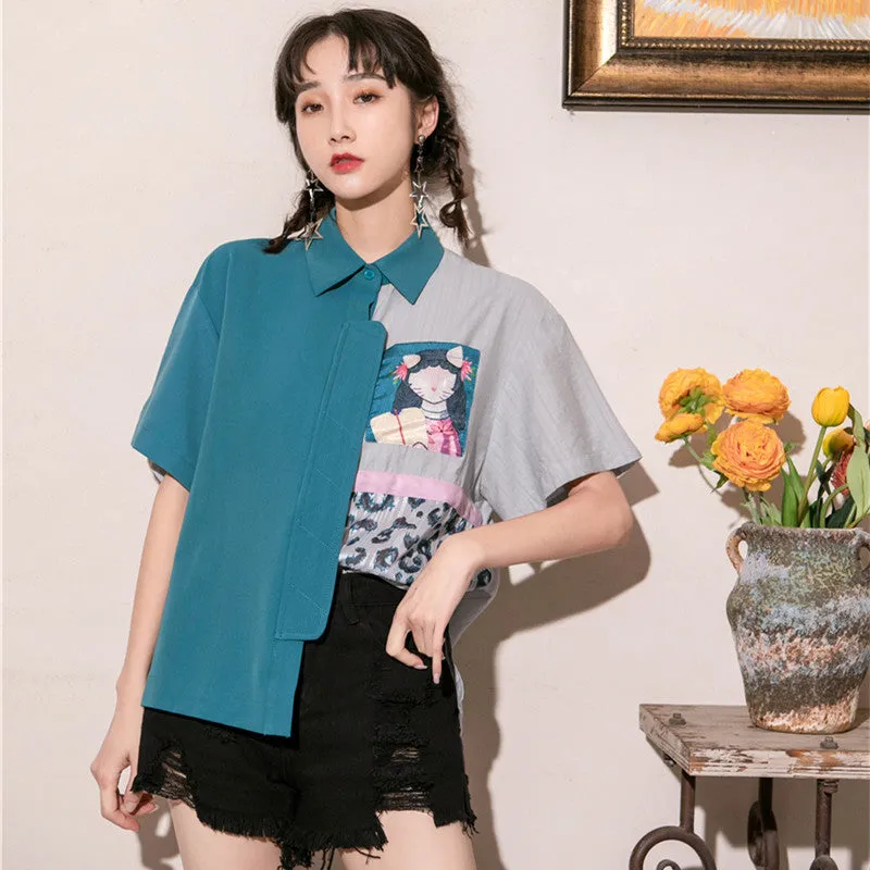PATCHWORK PRINTED SHIRT UB3185