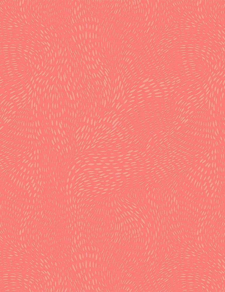 Peach Dash Flow Basic - Dear Stella - Quilting Cotton - 1/2 metre