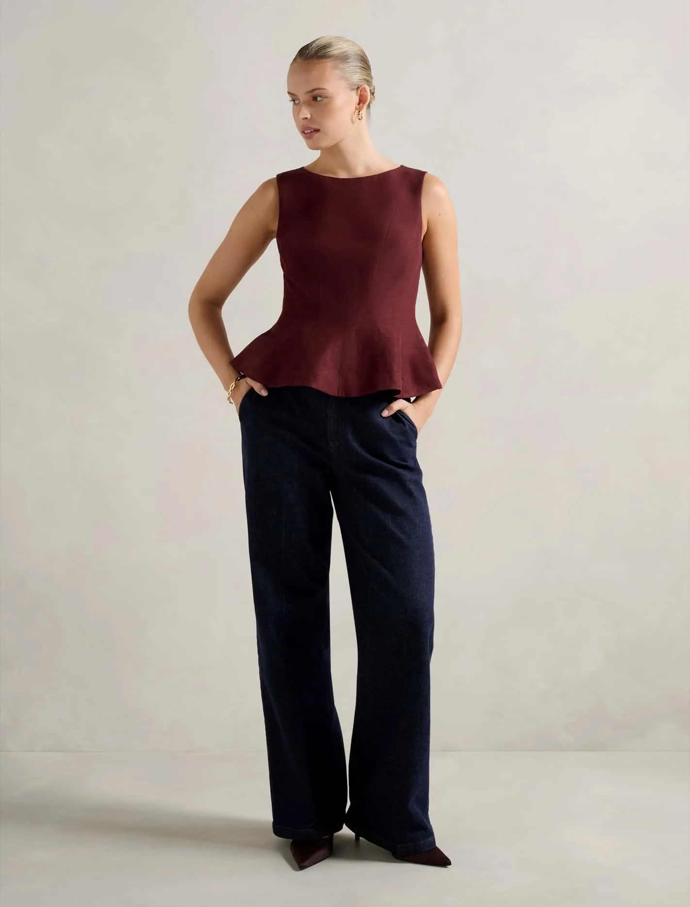 Penny Peplum Top