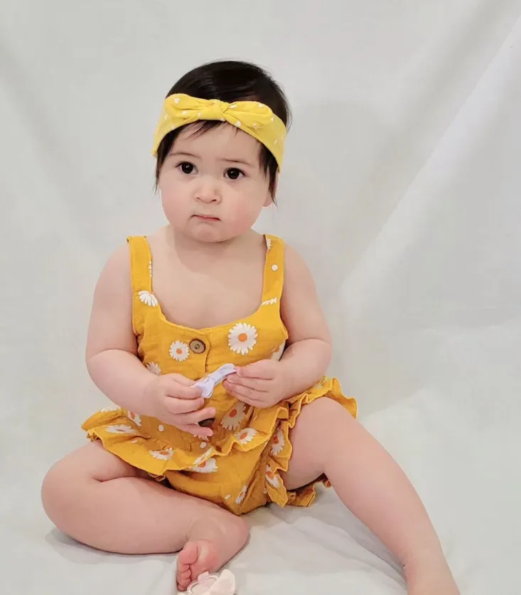 Peplum Daisy Set | Mustard