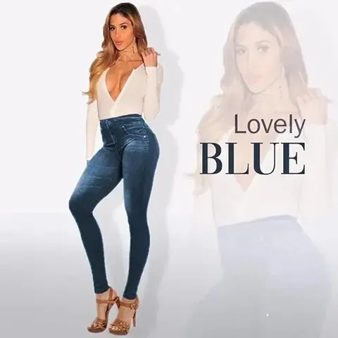 Perfect Stretch Skinny Fit Pull-On Push-Up Plus-Size Jeans Leggings, Women's Butt Lifting Jeans