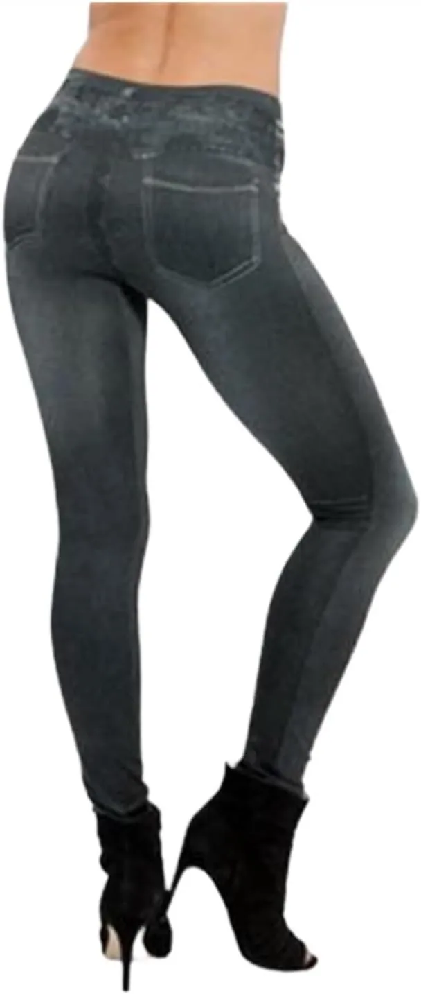 Perfect Stretch Skinny Fit Pull-On Push-Up Plus-Size Jeans Leggings, Women's Butt Lifting Jeans