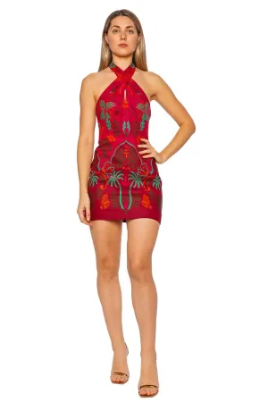 Perla Linen Halter Mini Dress