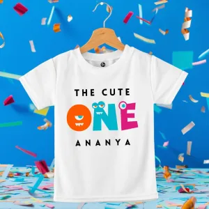 Personalized The Cute One T-Shirt for First Birthday Celebrations