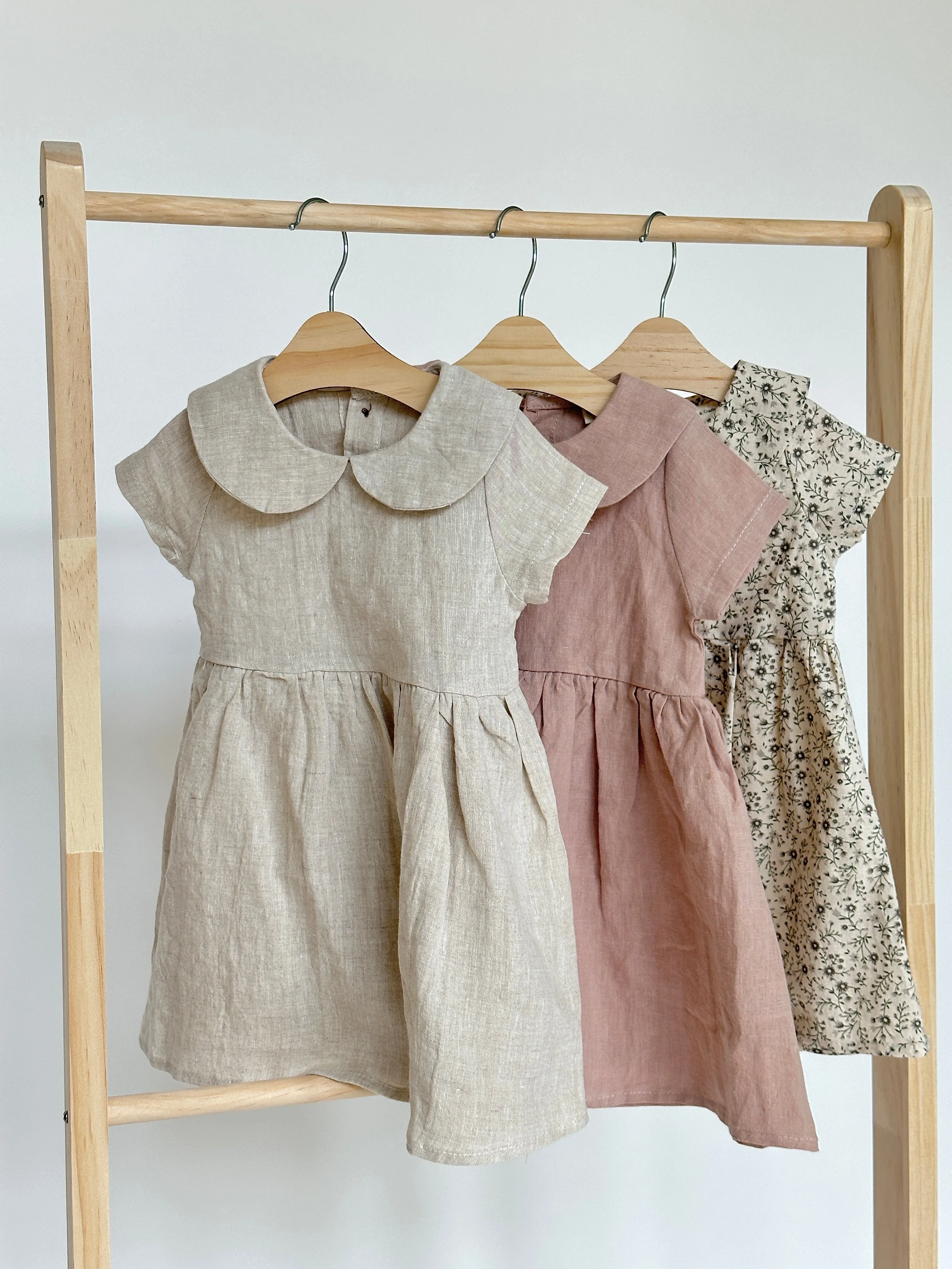 Peter Pan Collar Linen dress | Allie Dress with Bow