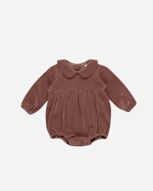 Peter Pan Romper || Cranberry