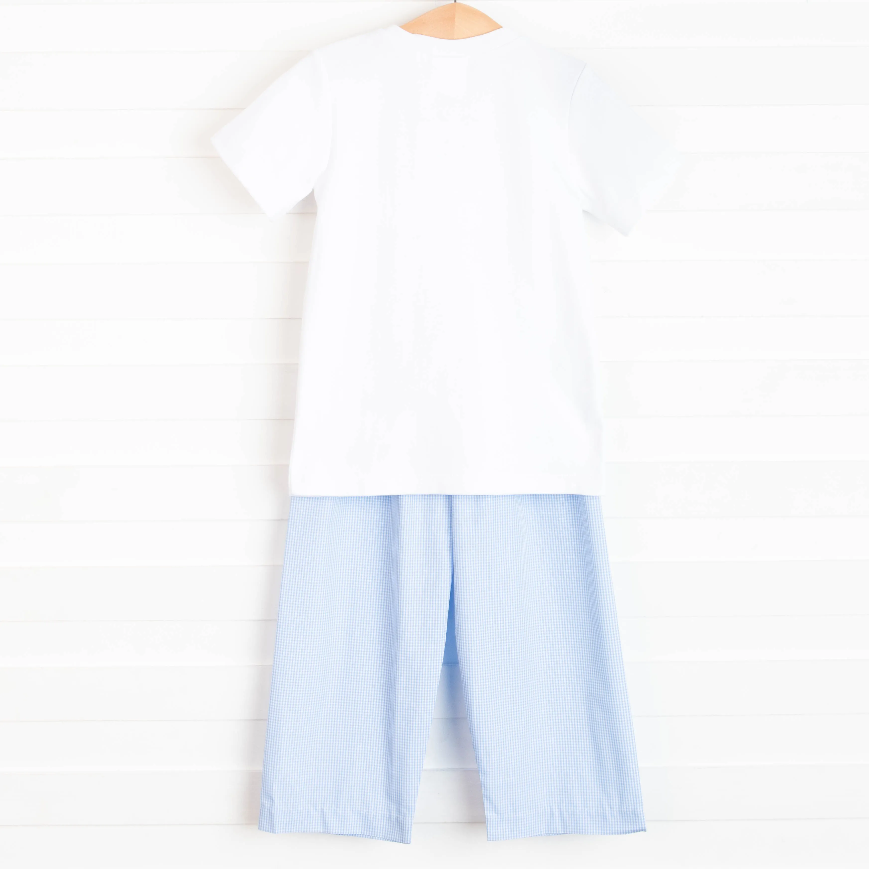 Pick of the Patch Smocked Pant Set, Blue