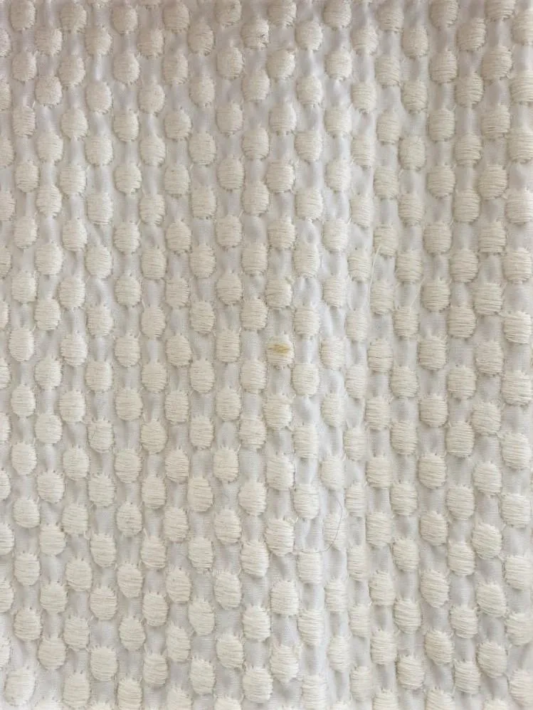 Pierre Balmain Sleeveless Peplum Top Cream Polka Dot Embroidered Cotton Size 38