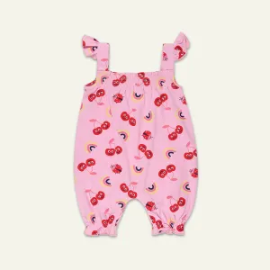 Pink Fruit Print Romper