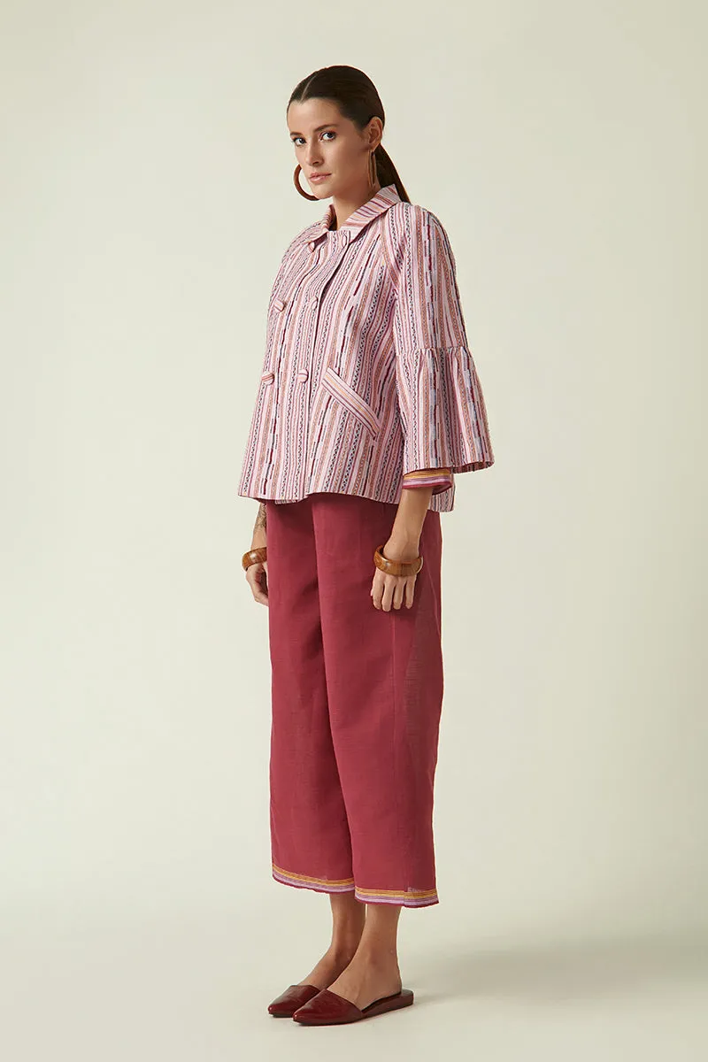 Pink Grevillea Peplum Jacket