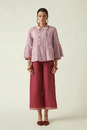Pink Grevillea Peplum Jacket