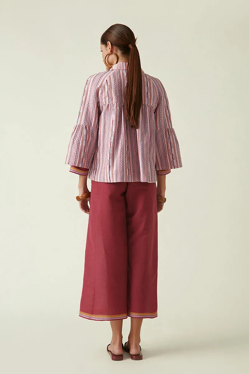 Pink Grevillea Peplum Jacket