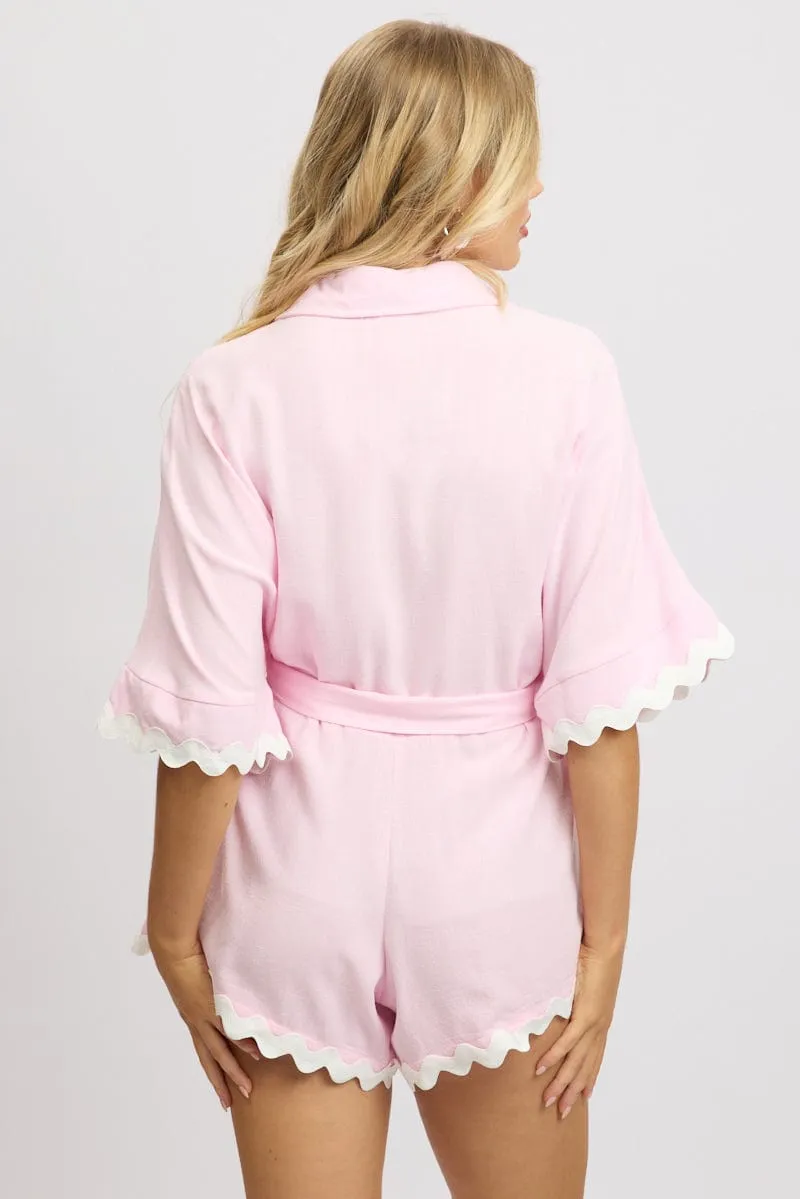 Pink Oversized Playsuit