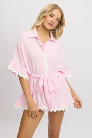 Pink Oversized Playsuit