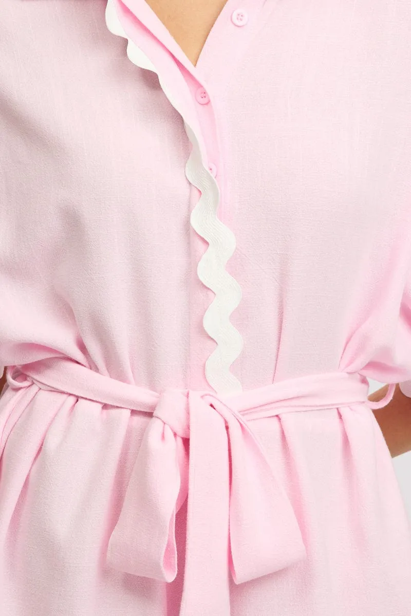 Pink Oversized Playsuit