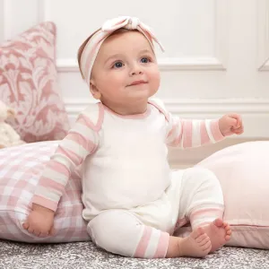 Pink Stripe Baby Cotton Rompers