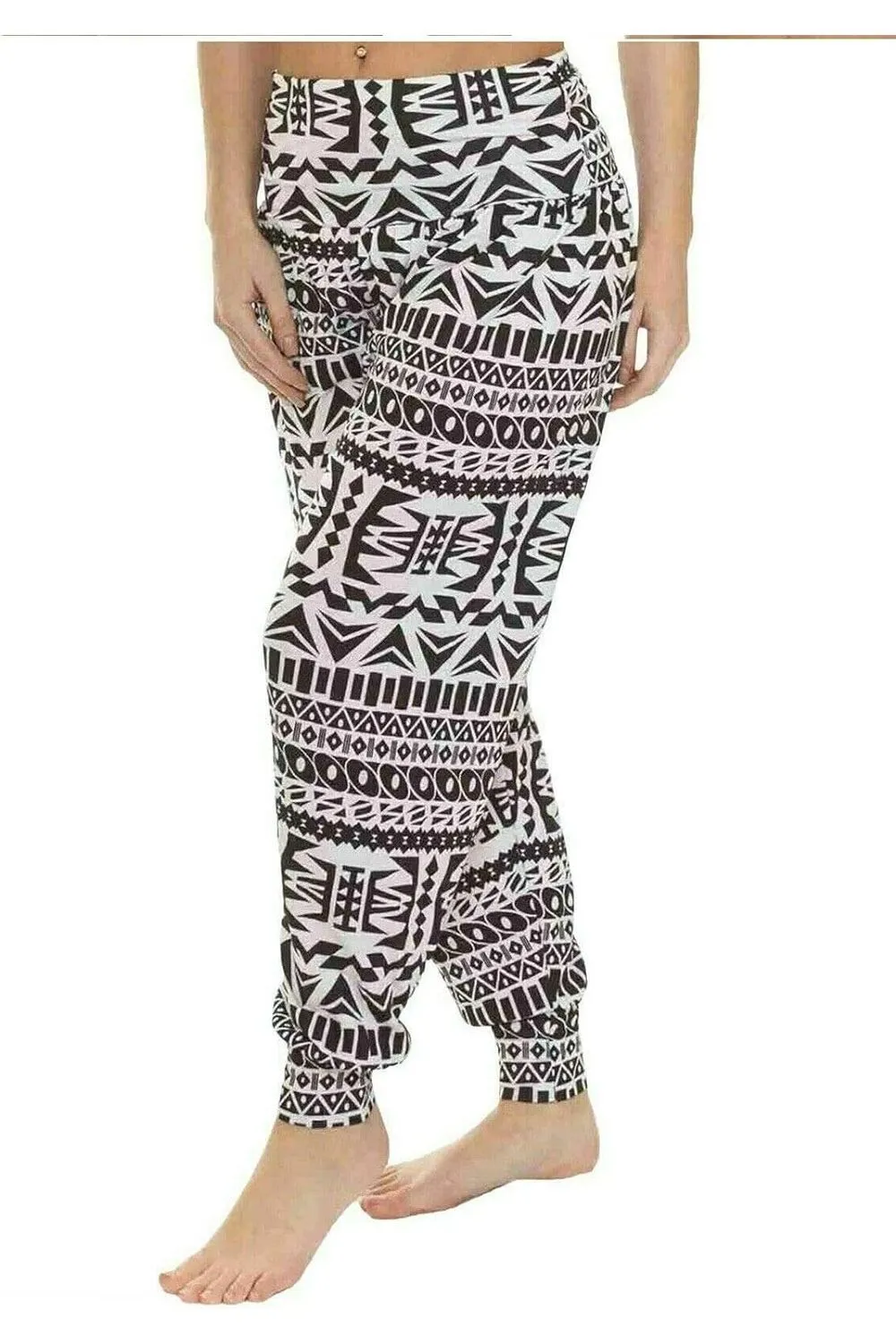 Plus Size Aztec Print Harem Trouser