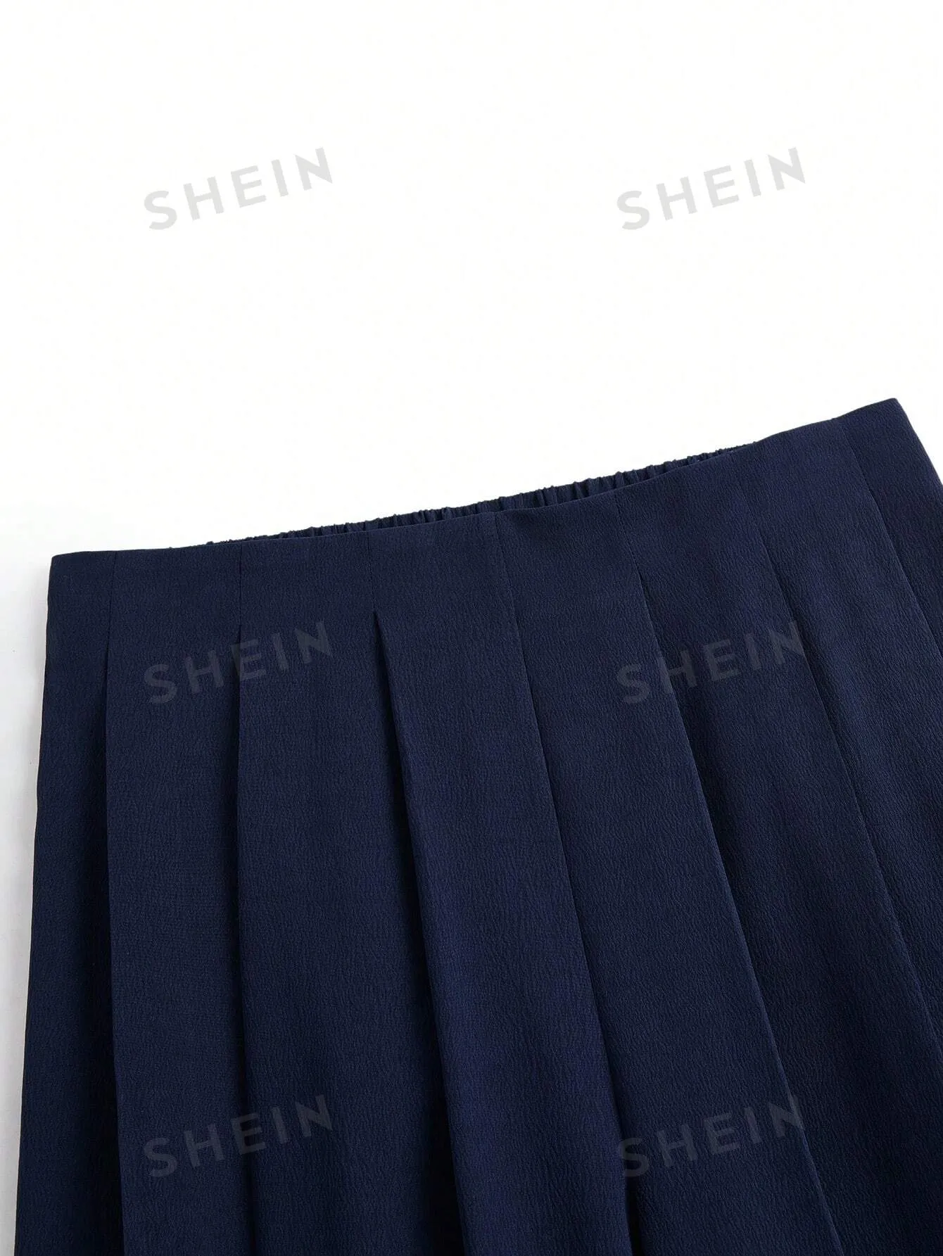 Plus Size Women Solid Color Pleated Loose Wide Leg Trousers