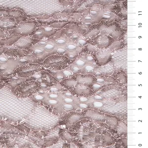 Pointelle Design Shiny Metallic Lurex Thread Lace Mink Fabric