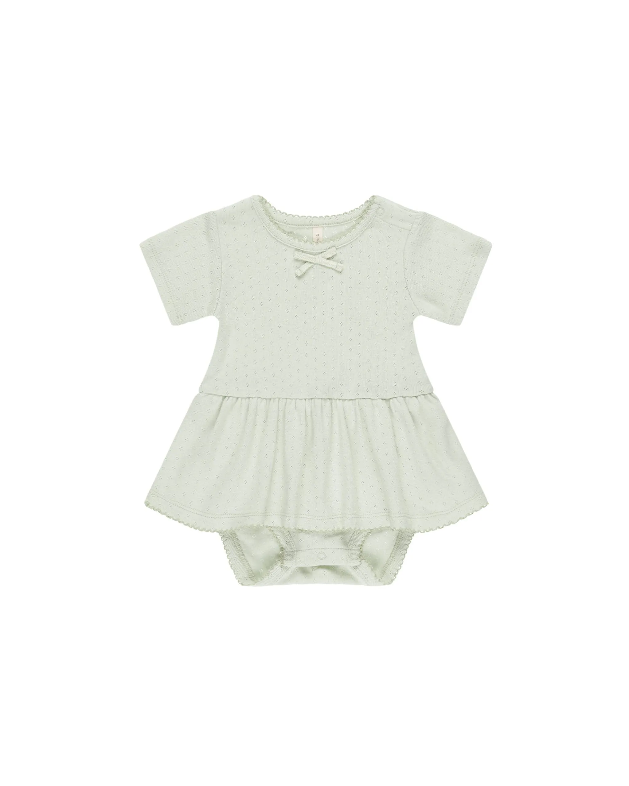 POINTELLE SKIRTED BODYSUIT || MINT