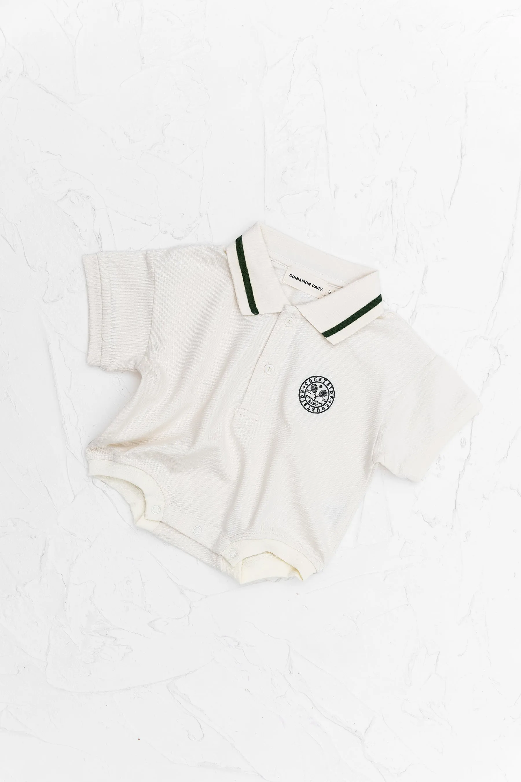 Polo Tshirt Romper - Olive