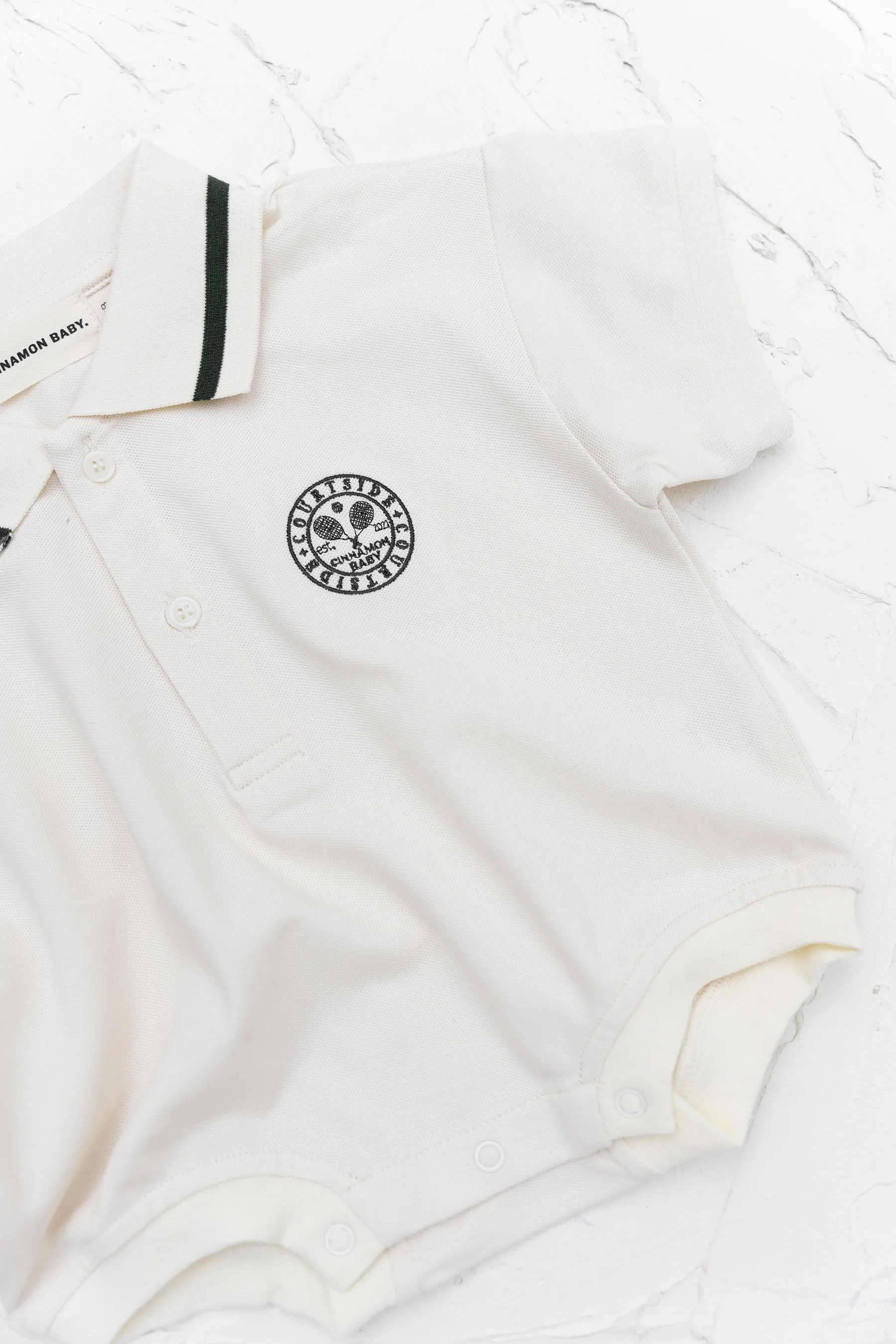 Polo Tshirt Romper - Olive