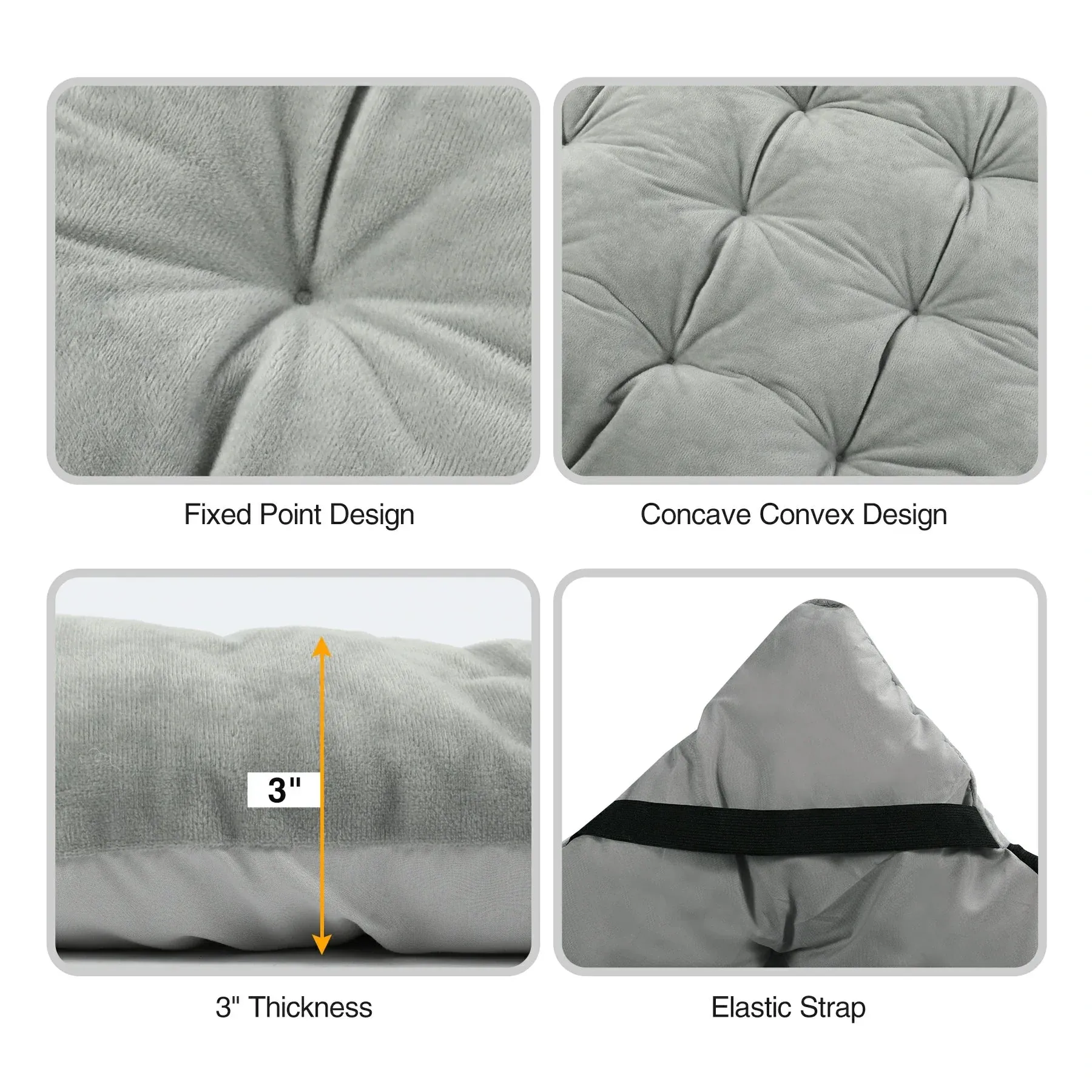 Portable Folding Sleeping Cot Mattress Pads for Camping,Gray Blue Black Brown