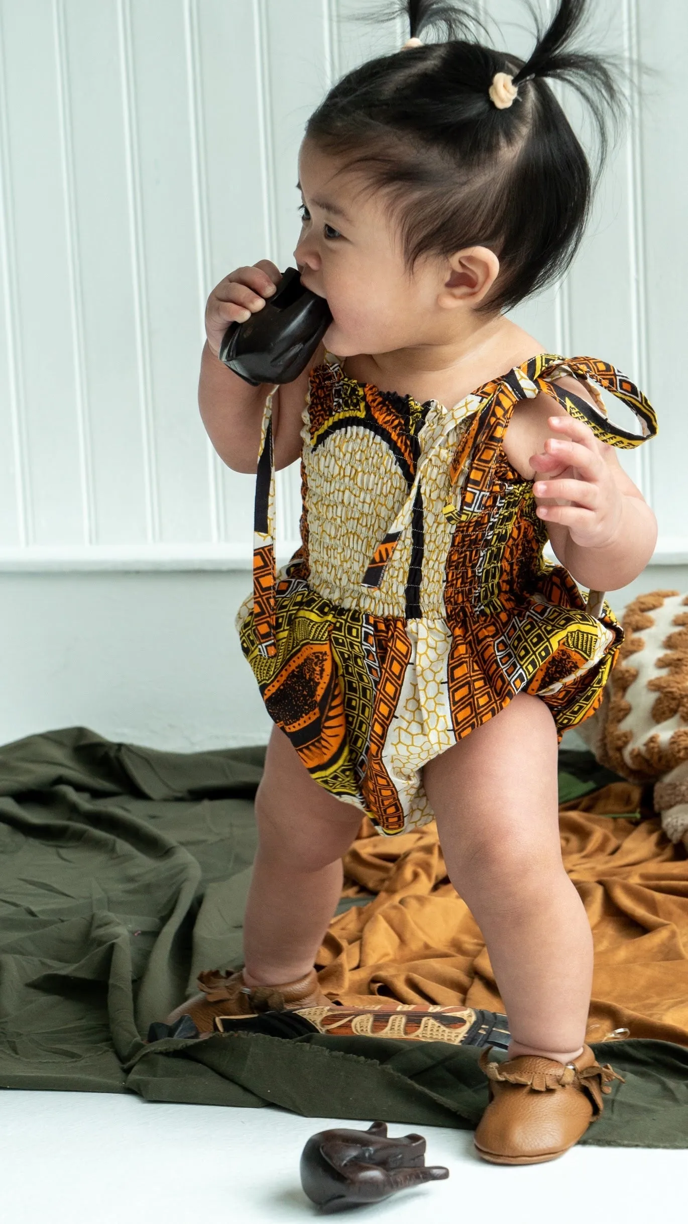 Pre-loved Orange Fan Aisha Romper