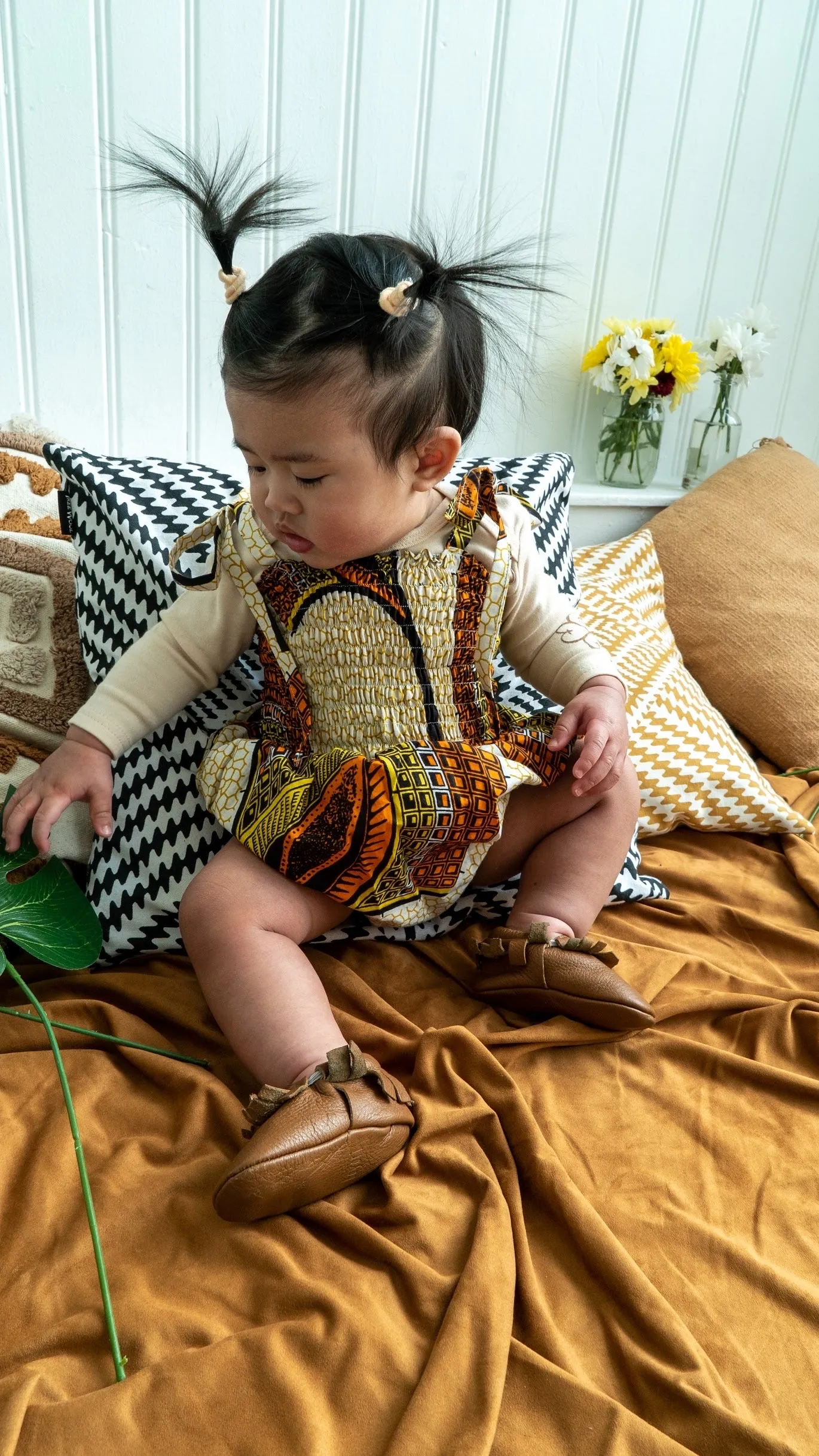 Pre-loved Orange Fan Aisha Romper