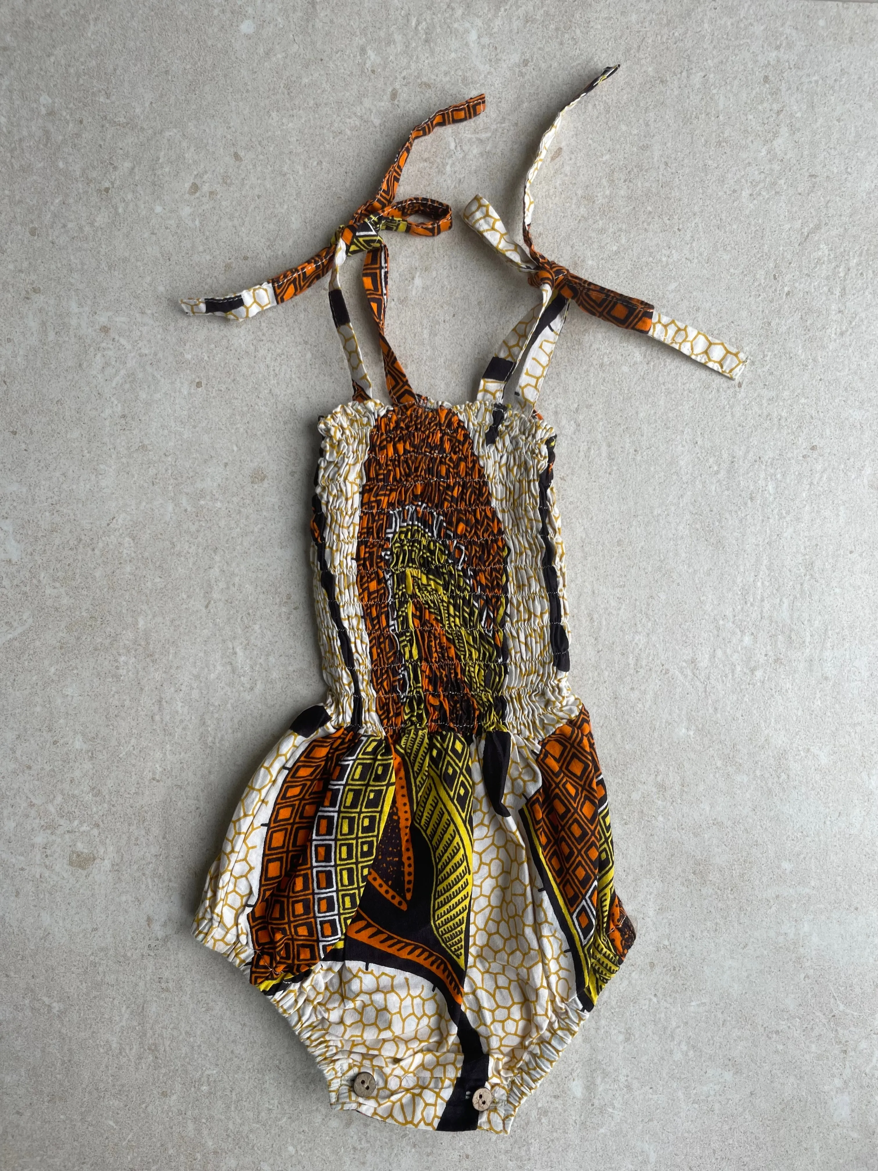 Pre-loved Orange Fan Aisha Romper