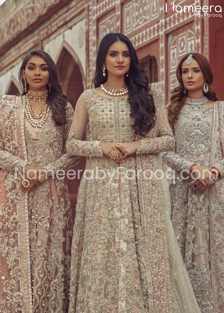 Premium Skin Embroidered Asian Bridal Dresses #BN426